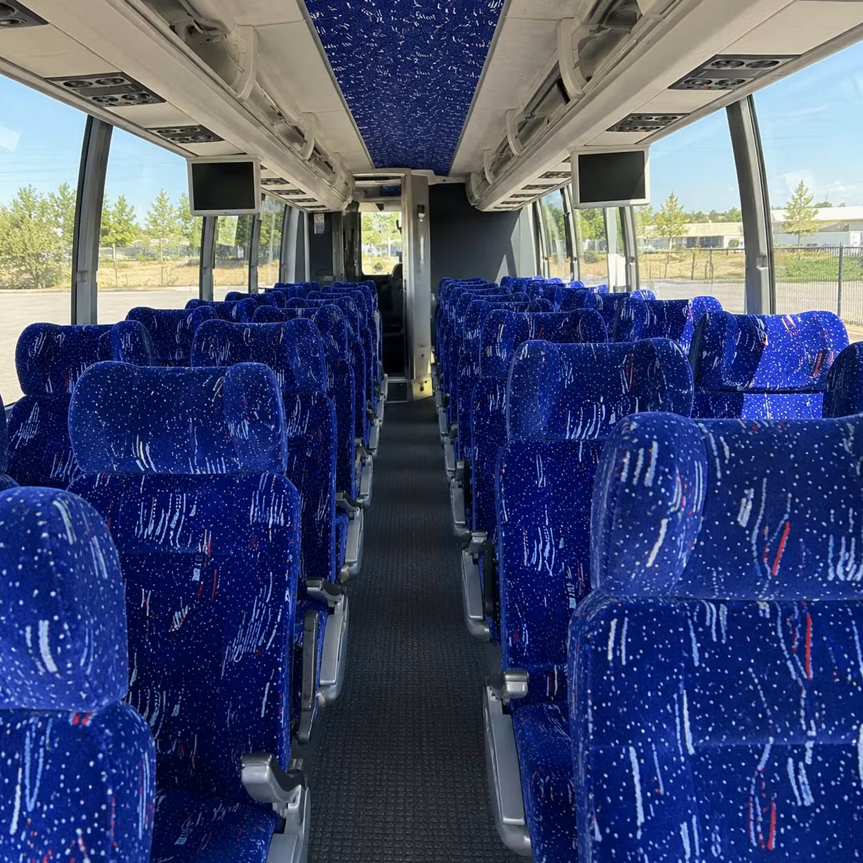 56 passenger charter bus interior