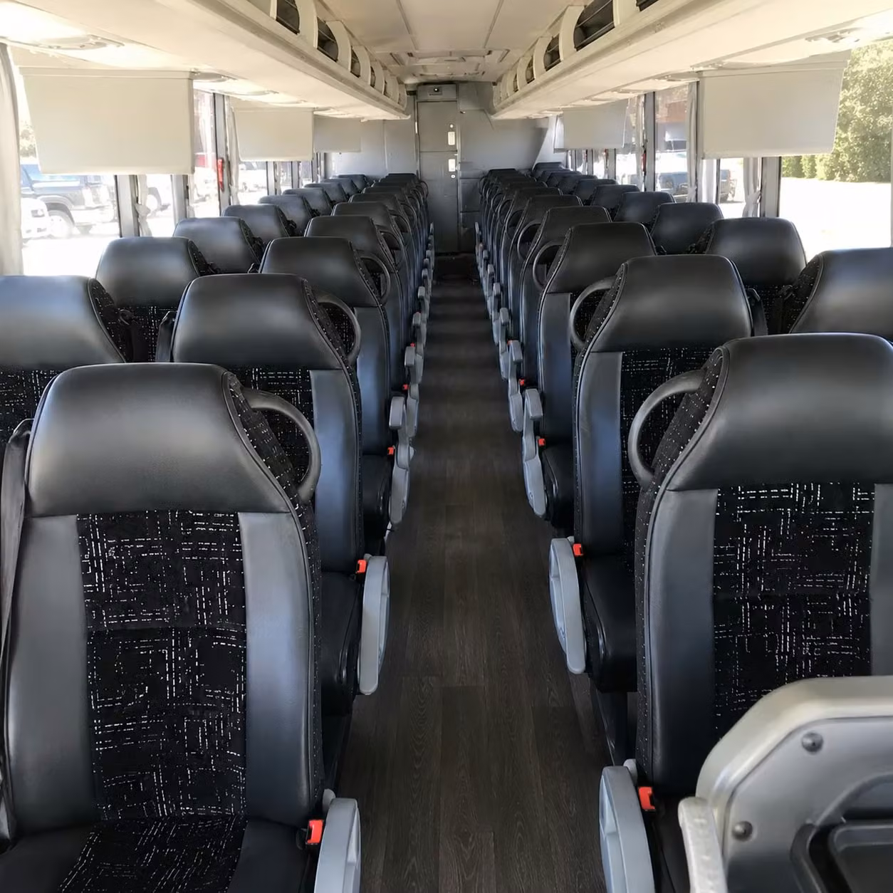 san mateo charter bus rental interior